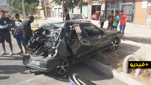 تعطل فرامل شاحنة لجمع النفايات بالناظور يتسبب في حادث خطير