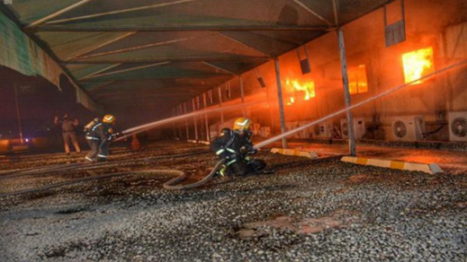 السعودية.. حريق مهول في محطة "قطار الحرمين" السعودية.. حريق مهول في محطة "قطار الحرمين"