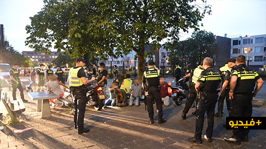 شاهدوا.. أعمال شغب وعنف بهولندا "تورط" شبان مغاربة شاهدوا.. أعمال شغب وعنف بهولندا "تورط" شبان مغاربة