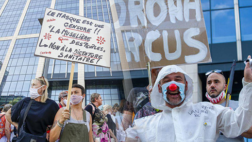 البلجيكيون يتظاهرون ضد قيود كورونا وإجبارية وضع الكمامات البلجيكيون يتظاهرون ضد قيود كورونا وإجبارية وضع الكمامات