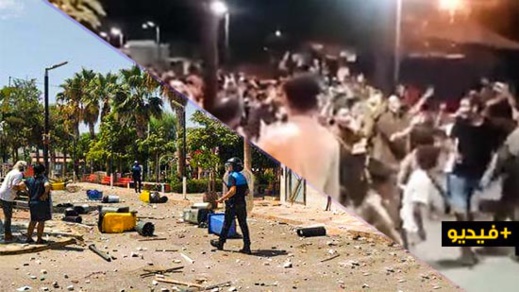 شاهدوا.. الشرطة تتدخل بالرصاص المطاطي لإخماد عصيان بداخل مركز اللاجئين في مليلية