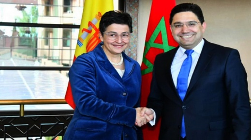 وزير الخارجية يتباحث مع نظيرته الإسبانية عددا من الملفات ضمنها فتح الحدود بين مليلية والناظور وزير الخارجية يتباحث مع نظيرته الإسبانية عددا من الملفات ضمنها فتح الحدود بين مليلية والناظور