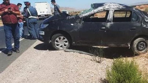 الدريوش.. حادثة سير خطيرة إثر انقلاب سيارة في منعرجات "تيزطوطين" 