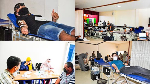 العروي.. مشاركة مكثفة للمواطنين في حملة التبرع بالدم