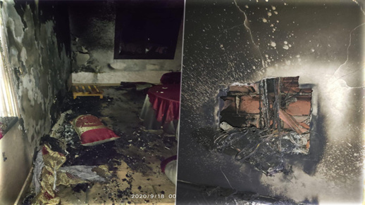 فرخانة.. النيران تلتهم منزل مواطن عالق بمليلية بسبب قوة التيار الكهربائي