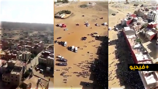 شاهدوا.. استنفار أمني بعد تهديد 3شبان بالانتحار من فوق لاقط هوائي