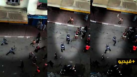 شاهدوا.. شرطي يطلق الرصاص لتوقيف شخص عرض أمن المواطنين لتهديد خطير