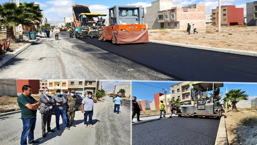 انطلاق أشغال تزفيت شوارع حي المسيرة بميضار ضمن برنامج تهيئة الأحياء الناقصة التجهيز