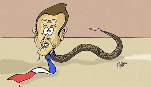 "طرد" رسام كاريكاتير عربي من منظمة فرنسية بعد سخريته من الرئيس ماكرون  "طرد" رسام كاريكاتير عربي من منظمة فرنسية بعد سخريته من الرئيس ماكرون