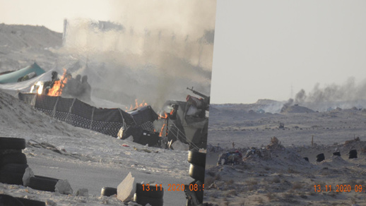صور جديدة.. هكذا أحرقت جبهة البوليزاريو مخيم البلطجية بالكركرات لتوريط الجيش المغربي صور جديدة.. هكذا أحرقت جبهة البوليزاريو مخيم البلطجية بالكركرات لتوريط الجيش المغربي