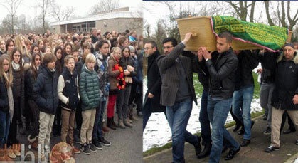 مغاربة وهولنديون ومسؤولون وتلاميذ وعائلة "أنس أوراغ" تؤبنه وتواريه الثرى مغاربة وهولنديون ومسؤولون وتلاميذ وعائلة "أنس أوراغ" تؤبنه وتواريه الثرى