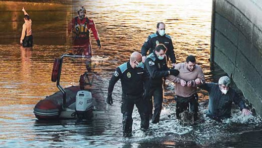 القبض على مغربي قفز في نهر شديد البرودة هربا من الشرطة
