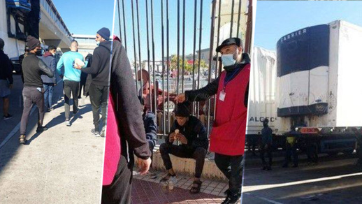 إنقاذ "حراكة" قضوا أسبوعا بدون أكل داخل مقطورة شاحنة بميناء مليلية