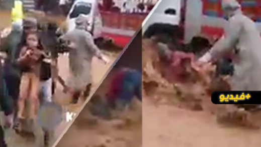 شاهدوا.. مواطنون ينقذون طفلة بأعجوبة بعد أن جرفتها السيول بتطوان