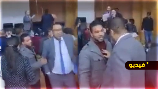 شاهدوا... فوضى واحتجاج غير مسبوق خلال مناقشة أطروحة لنيل شهادة الدكتوراه 
