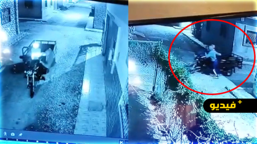 شاهدوا.. كاميرا المراقبة ترصد سرقة شخص لدراجة ثلاثية العجلات من وسط حي إكوناف بالناظور