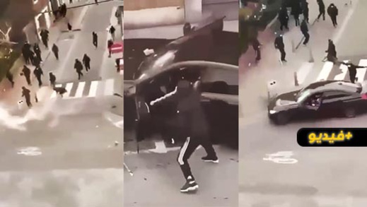 شاهدوا.. مشهد صادم لحظة قتل مهاجر في مواجهات بلييج البلجيكية 
