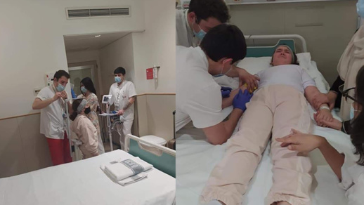 الطفلة مروى تخضع لفحوصات أولية قبل إجراء العملية الجراحية بإسبانيا الطفلة مروى تخضع لفحوصات أولية قبل إجراء العملية الجراحية بإسبانيا