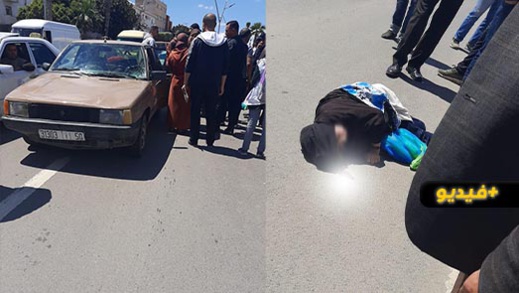 شاهدوا.. مصرع خمسينية دهستها سيارة وسط الناظور 