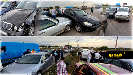 شاهدوا.. كلب يتسبب في حادث اصطدام 7 سيارات على الطريق الرابطة بين الناظور وسلوان شاهدوا.. كلب يتسبب في حادث اصطدام 7 سيارات على الطريق الرابطة بين الناظور وسلوان