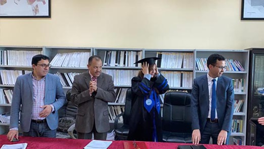 الطالبة الباحثة إيمان لوشيري تنال دبلوم الماستر في القانون الخاص برحاب كلية الناظور