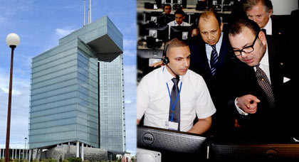 الملك محمد السادس يدشن برج اتصالات المغرب العملاق الملك محمد السادس يدشن برج اتصالات المغرب العملاق