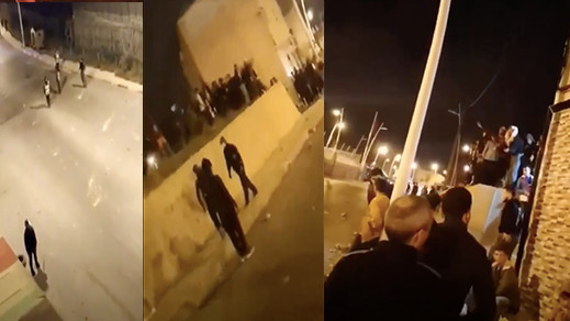 شاهدوا.. مواجهات بالحجارة بين القوة العمومية ومواطنين يرغبون في دخول مليلية شاهدوا.. مواجهات بالحجارة بين القوة العمومية ومواطنين يرغبون في دخول مليلية