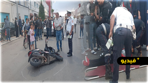 شاهدوا.. حادثة سير خطيرة بين الناظور وأزغنغان ترسل سائق دراجة نارية إلى المستشفى