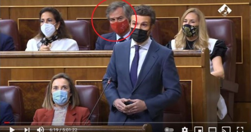 اتهامات بالخيانة داخل البرلمان الإسباني بسبب كمامة مغربية