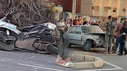 حادثة سير بالعروي بين أربع سيارات ودرجة نارية ترسل شابا للمستعجلات وفرار أحد السائقين