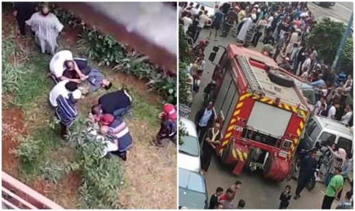 سيدة ترمي طفل يبلغ من العمر خمس سنوات من سطح المنزل سيدة ترمي طفل يبلغ من العمر خمس سنوات من سطح المنزل