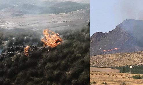حريق مهول يلتهم مساحة كبيرة من الغطاء الغابوي بالقرب من مدينة زايو حريق مهول يلتهم مساحة كبيرة من الغطاء الغابوي بالقرب من مدينة زايو