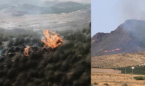 حريق مهول يلتهم مساحة كبيرة من الغطاء الغابوي بالقرب من مدينة زايو