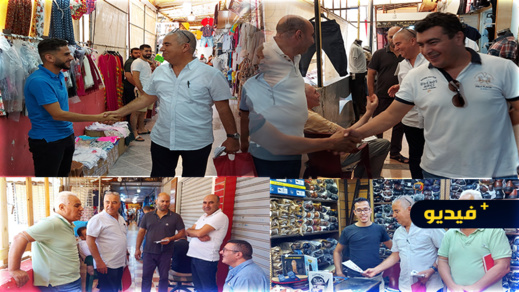 فريد فضلاوي يقود حملة انتخابية قوية وسط المركب التجاري بالناظور