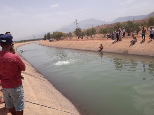 انتشال جثة طفلة في الثامنة من عمرها من قناة للري انتشال جثة طفلة في الثامنة من عمرها من قناة للري