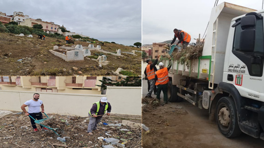 حملة تنظيف واسعة بمقبرة سيدي أحمد عبد السلام بأزغنغان
