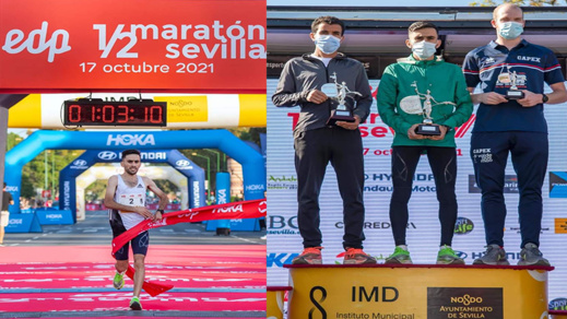 العداء الناظوري محمد الطلحاوي  يفوز بنصف مراطون اشبيلية الدولي