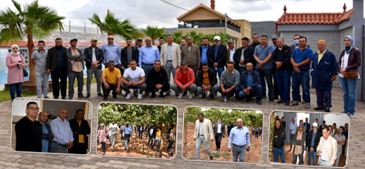  بحضور المومني.. وفد عن فلاحي جهة الشرق يقف على مشروع ضيعة فلاحية نموذجية بجماعة تزطوطين