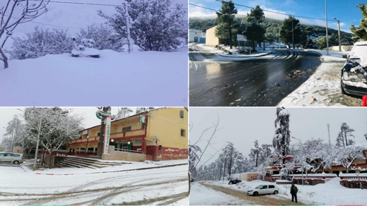  شاهدوا.. بياض الثلج يكسو جبال وقمم الريف