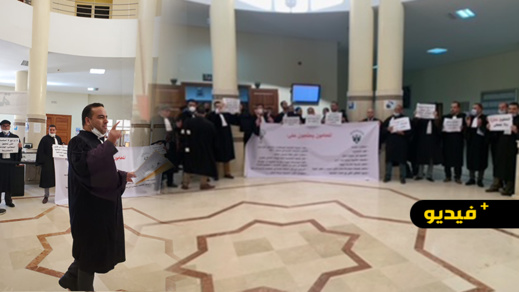 محامو الناظور والدريوش يحتجون ضد الفساد والاختلالات التي يعيشها قطاع العدالة