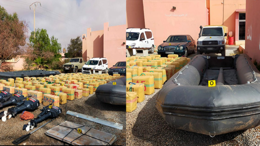 إحباط محاولة تهريب كمية مهمة من مخدر الشيرا إحباط محاولة تهريب كمية مهمة من مخدر الشيرا