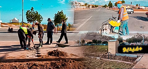 الشروع في انشاء شبكة جديدة لسقي العشب بالناظور