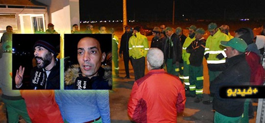 عمال النظافة بالناظور: تعبنا من الوعود وهذا حالنا مع انعدام الملابس والأحذية الواقية