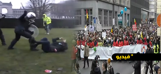 بالفيديو.. آلاف المتظاهرين ومواجهات مع الشرطة احتجاجا على فرض الجواز الصحي في بلجيكا بالفيديو.. آلاف المتظاهرين ومواجهات مع الشرطة احتجاجا على فرض الجواز الصحي في بلجيكا