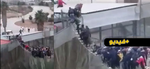 فيديو.. اشتباكات وجرحى في هجوم جماعي على السياج الحدودي لمليلية بماريواري فيديو.. اشتباكات وجرحى في هجوم جماعي على السياج الحدودي لمليلية بماريواري