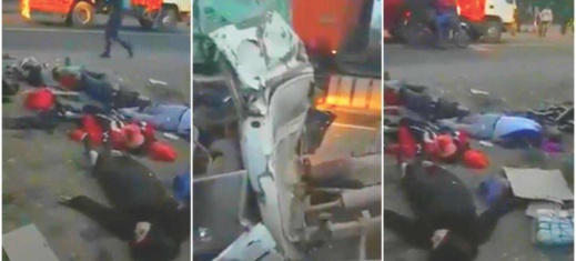 كانوا في طريقهم للعمل.. مصرع شخص وإصابة أزيد من 20 آخرين في حادث مأساوي كانوا في طريقهم للعمل.. مصرع شخص وإصابة أزيد من 20 آخرين في حادث مأساوي