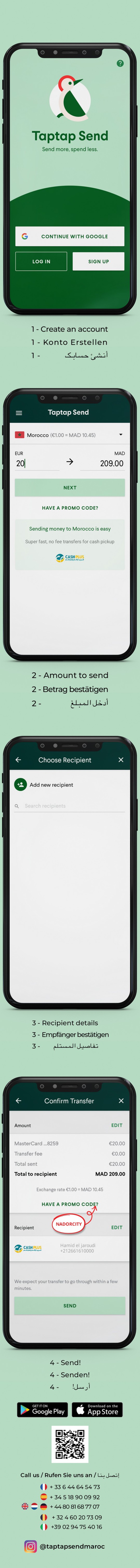  لأول مرة أرسلوا أموالكم من الخارج مجانا مع TapTap Send  وبدون اقتطاعات مع هدية في الداخل