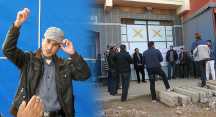 معطلو آيت سعيد يعودون الى الشارع بقوة معطلو آيت سعيد يعودون الى الشارع بقوة