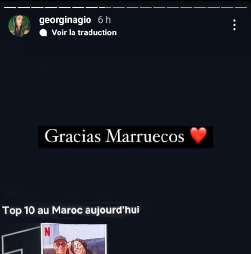 صديقة كريستيانو رونالدو تنشر رسالة شكر للمغاربة صديقة كريستيانو رونالدو تنشر رسالة شكر للمغاربة