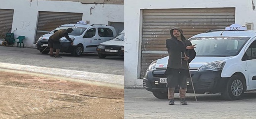 بالصور.. مختل عقلي عنيف يروع الساكنة بالناظور ويتسبب في عزوف التلاميذ عن الدراسة 